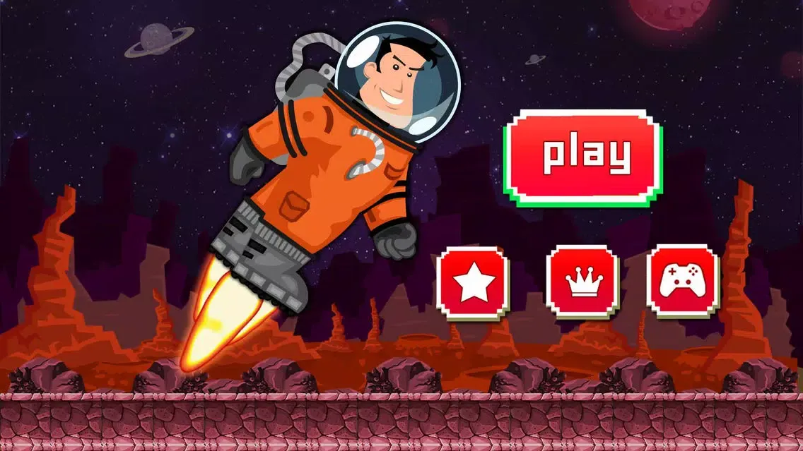 Astro Jump Mars Mission : Red Planet Fiction Star Warrior 스크린샷