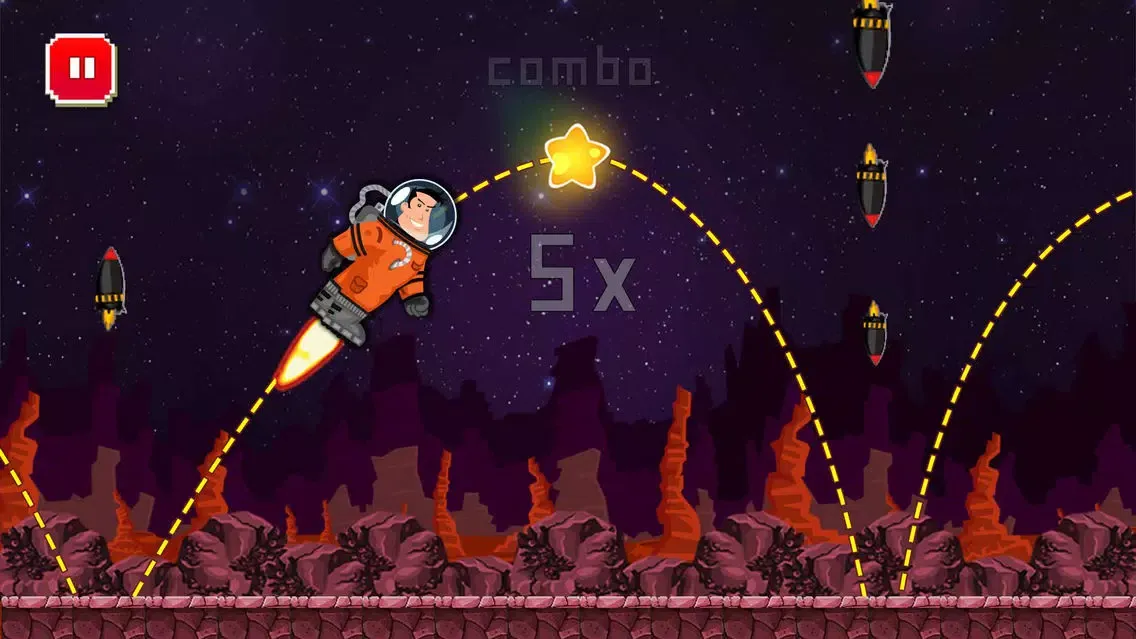 Astro Jump Mars Mission : Red Planet Fiction Star Warrior 스크린샷