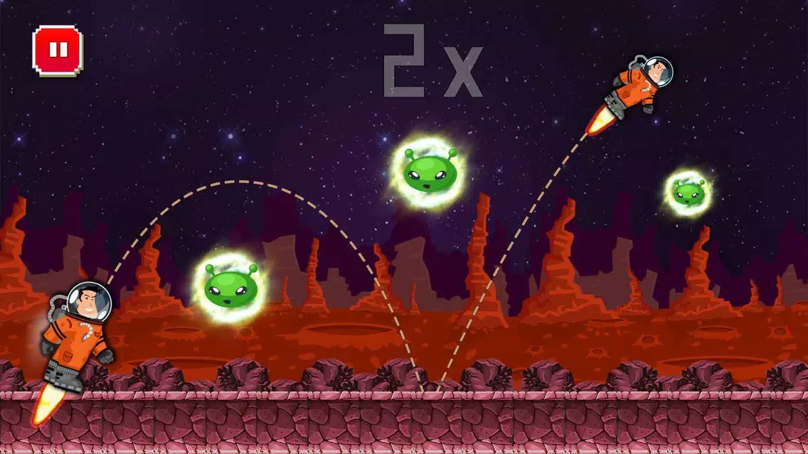 Astro Jump Mars Mission : Red Planet Fiction Star Warrior 스크린샷