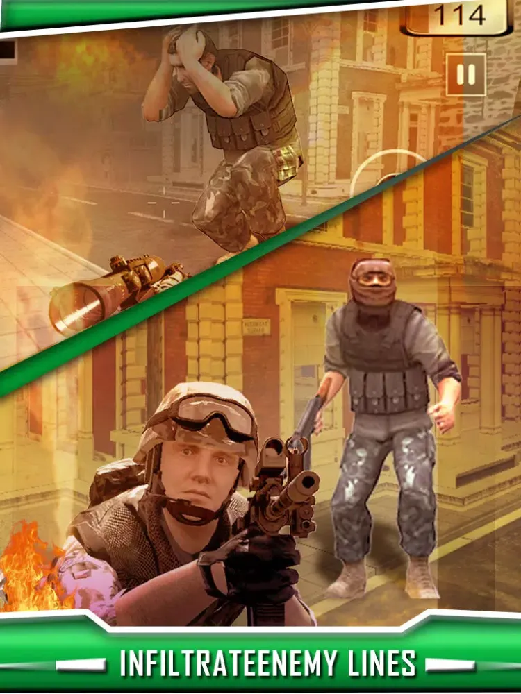 Ảnh chụp màn hình của Elite Army Commando Counter Attack Mission Behind Enemy lines - WW2 iPad 