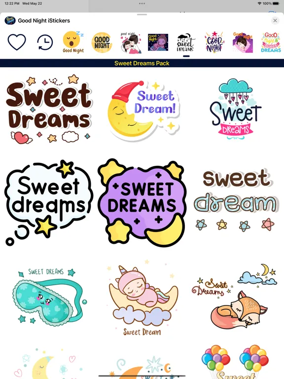 Good Night iStickers iPad 应用截图