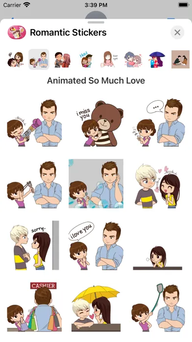 Animated Romantic Stickers ! স্ক্রিনশট
