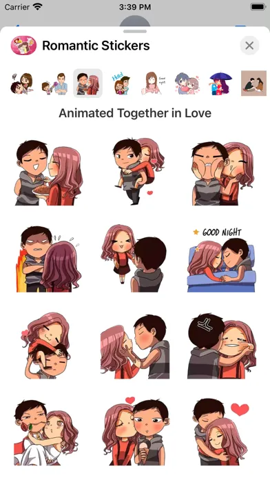 Animated Romantic Stickers ! স্ক্রিনশট