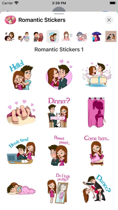 Animated Romantic Stickers ! স্ক্রিনশট