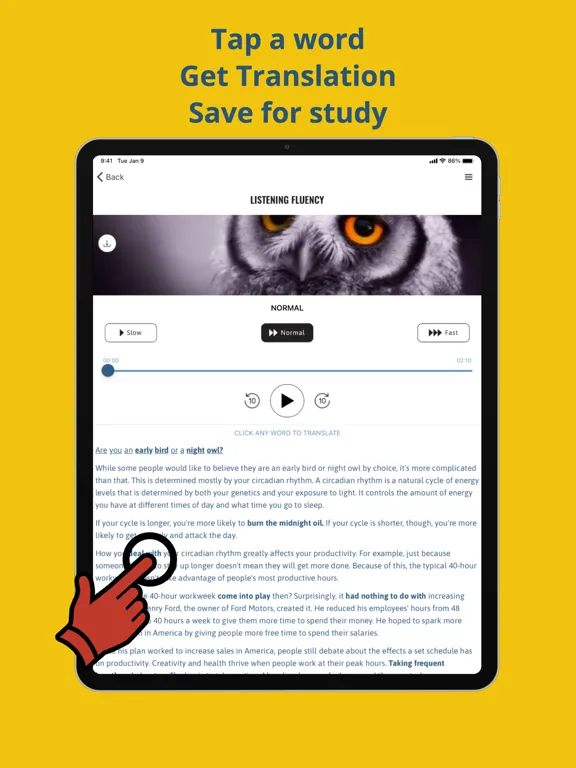 Tangkapan skrin Deep English Learning iPad 