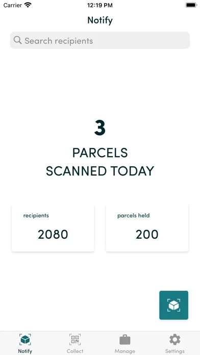 Parcel Tracker - Mailroom 스크린샷