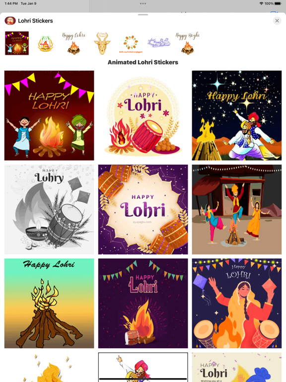 Lohri Stickers iPad  Screenshots