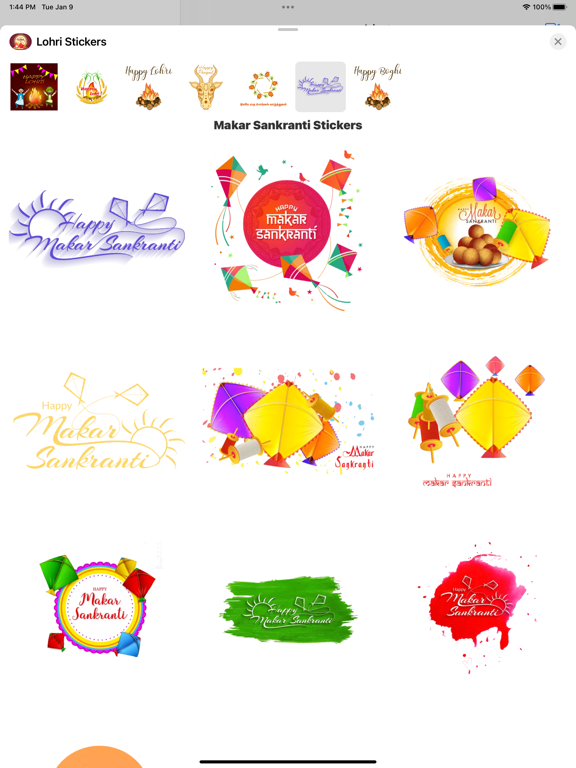 Lohri Stickers iPad  Screenshots