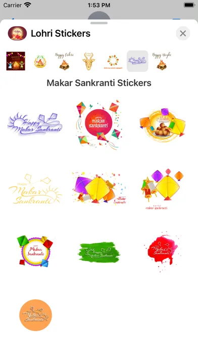ภาพหน้าจอของ Lohri Stickers