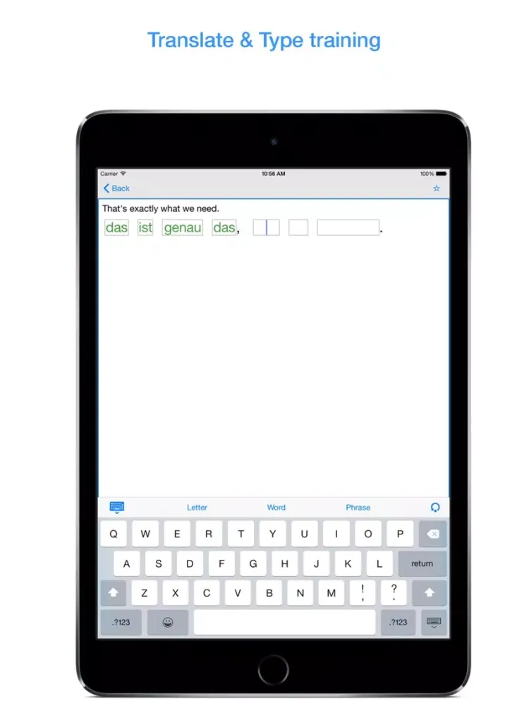 Capturas de tela do Phrases ENGLISH-GERMAN iPad 