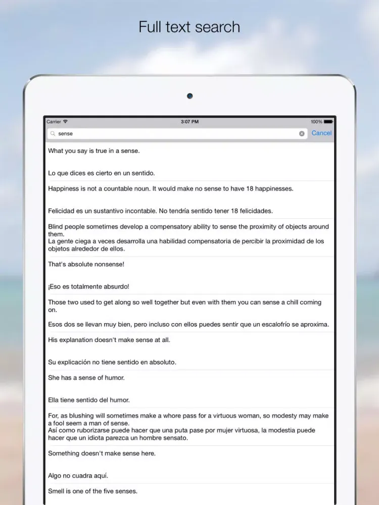 Phrases ENGLISH-SPANISH iPad  স্ক্রিনশট