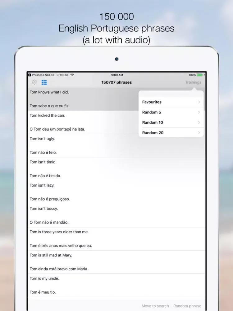 Phrases: EN-PT iPad 应用截图