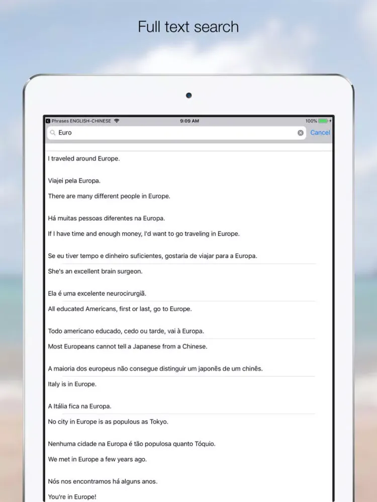 Phrases: EN-PT iPad 应用截图