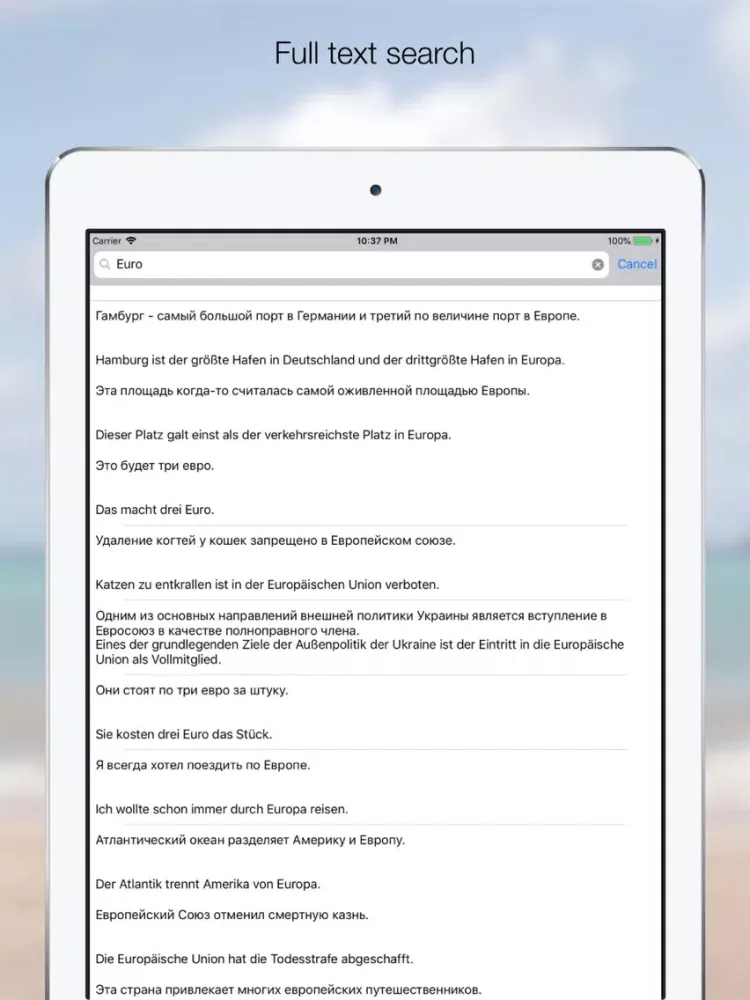 Скриншоты Phrases GERMAN-RUSSIAN iPad 