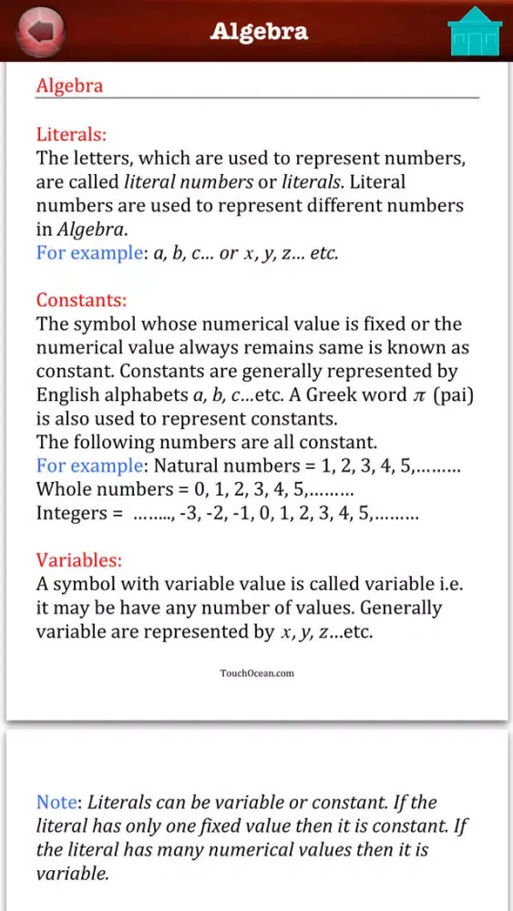 8th Grade Middle School Math Screenshots