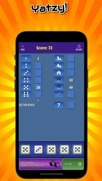 Captures d'écran de Yatzy! dice Buddies