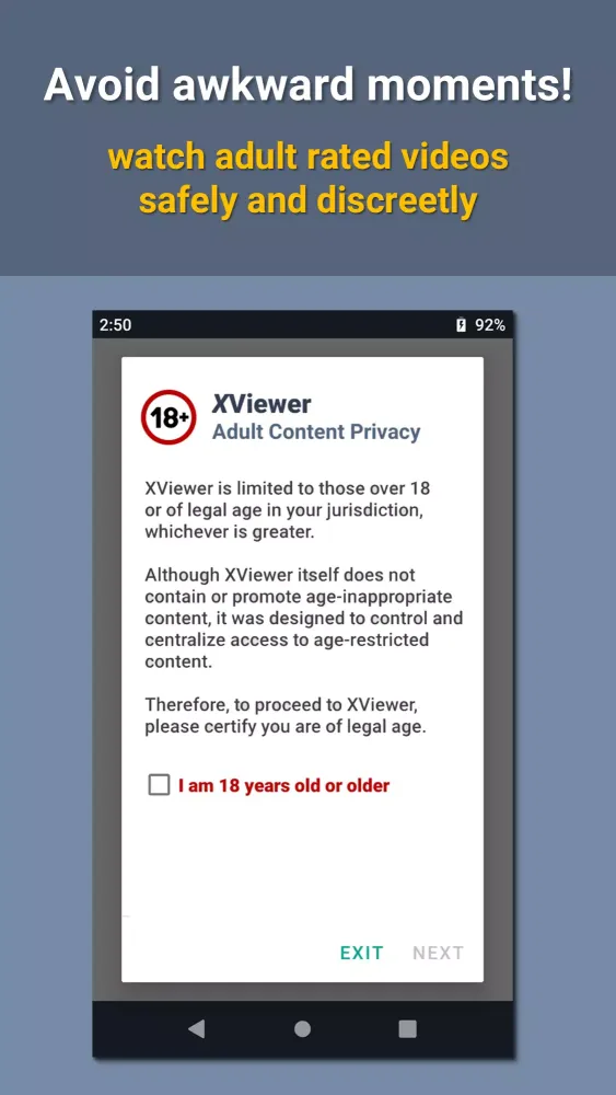 XViewer: Adult Content Privacy Screenshots