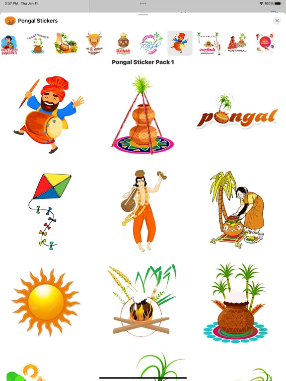 Zrzuty ekranu Pongal Animated Stickers iPad 