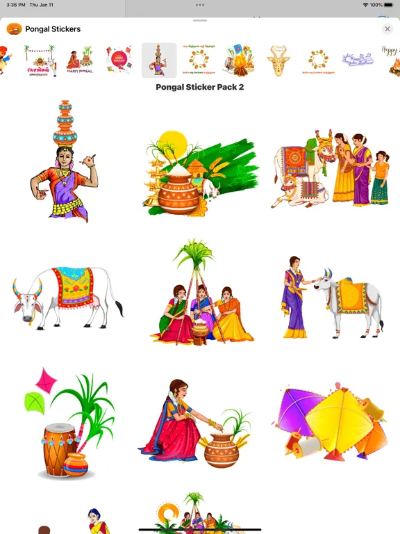 Zrzuty ekranu Pongal Animated Stickers iPad 