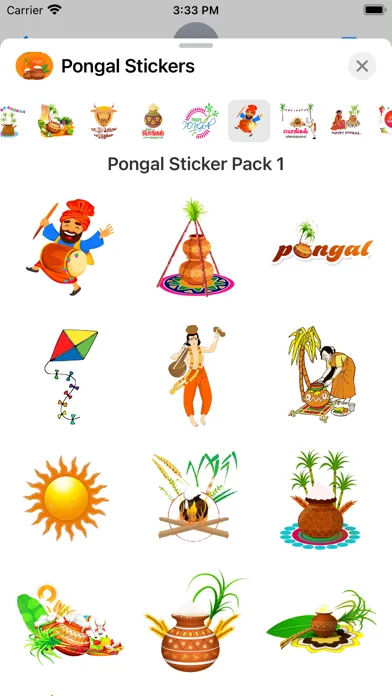 Zrzuty ekranu Pongal Animated Stickers