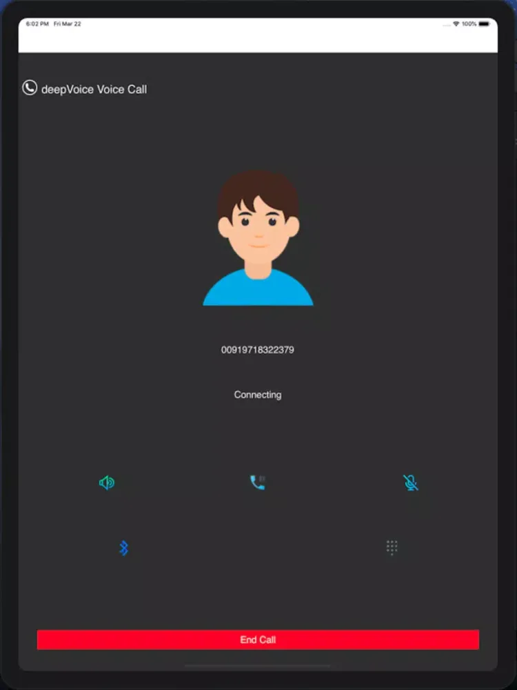deepVoiceSIP iPad  سکرین شاٹس