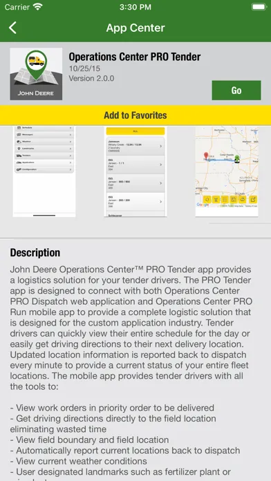 Capturas de pantalla de John Deere App Center