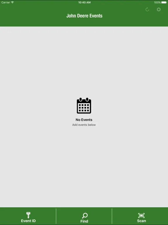 Screenshot di John Deere Events iPad 