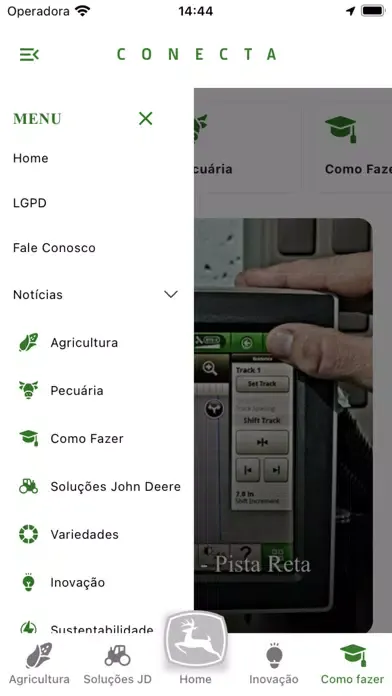 Zrzuty ekranu John Deere Conecta