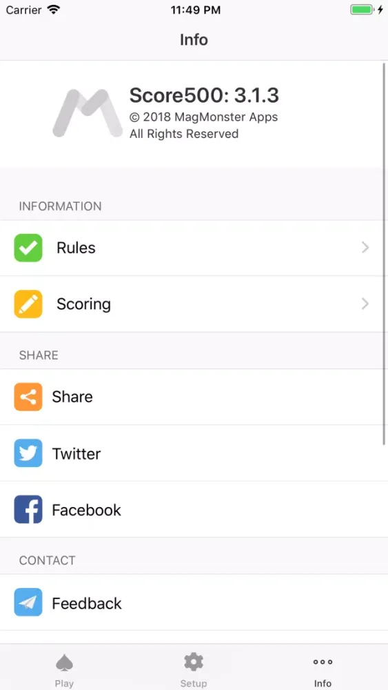 Tangkapan layar Score500