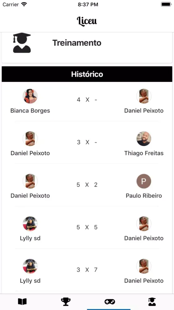 Capturas de tela do Liceu - Jogo de Perguntas