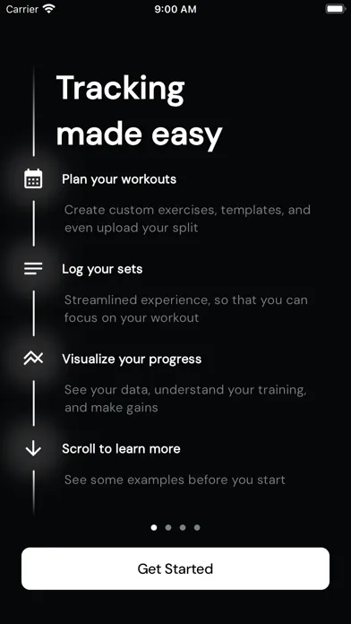 Tangkapan skrin deficit: workout tracking