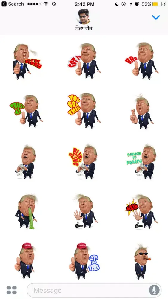 Trump Emoji Screenshots