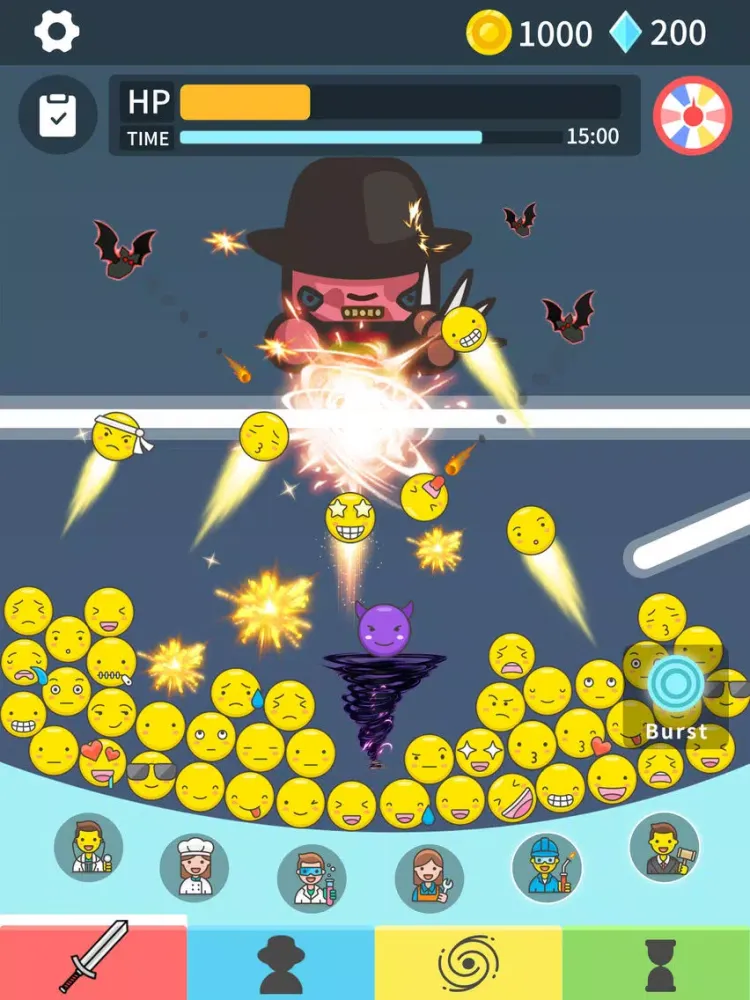 Idle Emoji vs Balls iPad  Screenshots