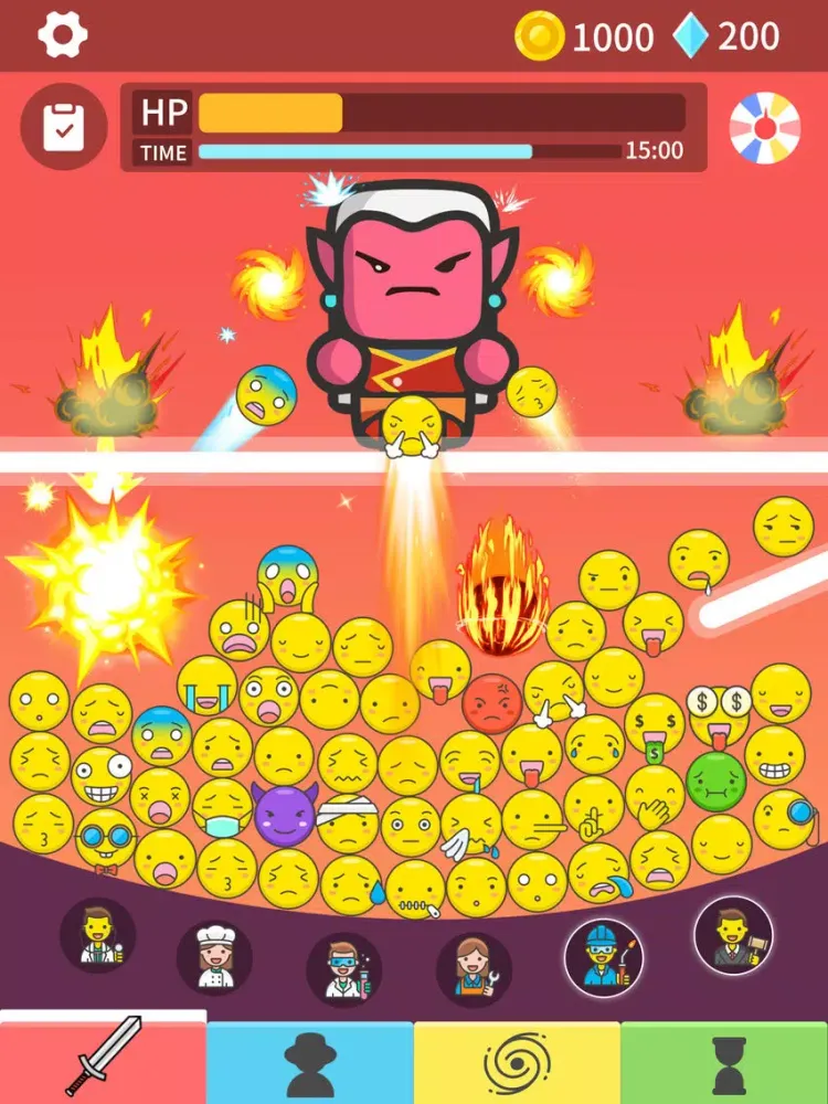Idle Emoji vs Balls iPad  Screenshots