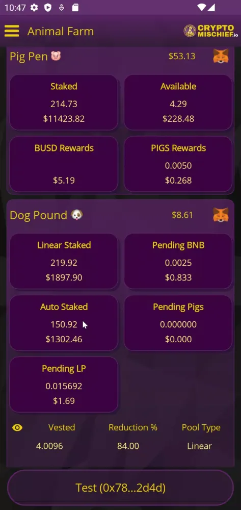 Degen Defi Wallet Screenshots