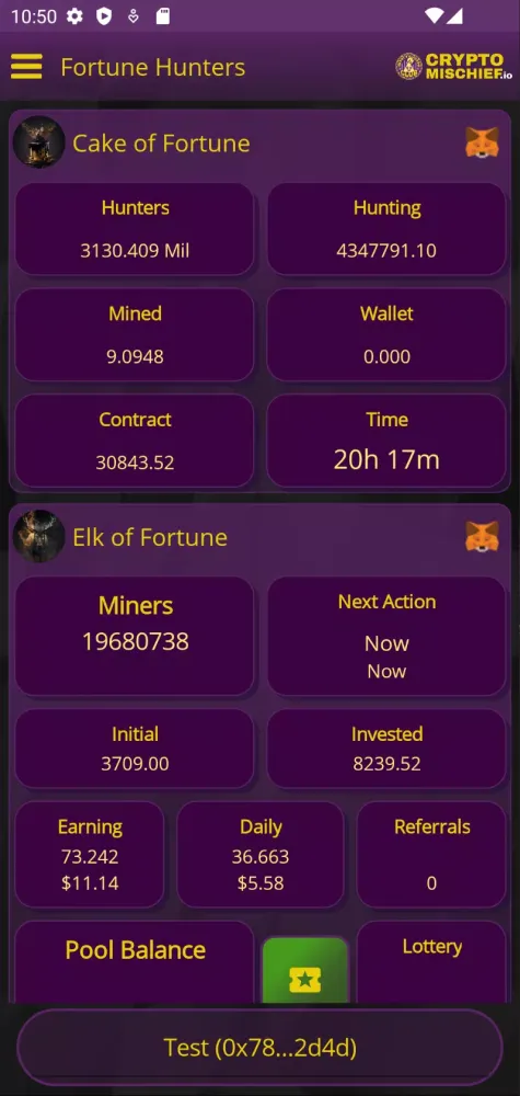 Degen Defi Wallet Screenshots