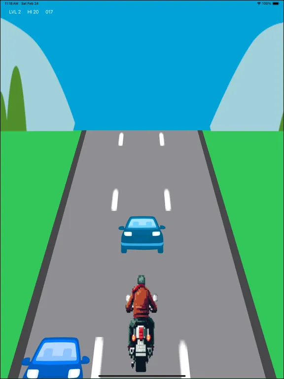 Tangkapan skrin MotoRace: Oncoming Fury iPad 
