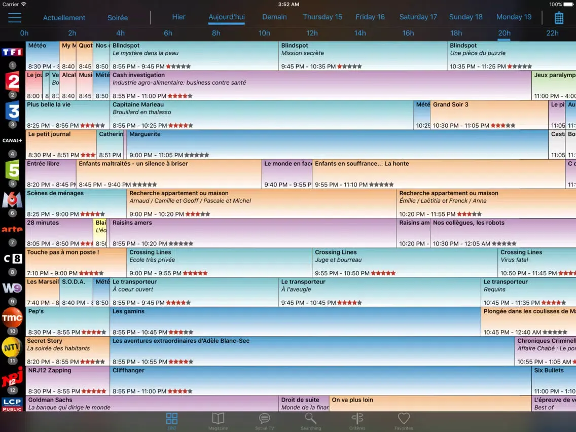 soTV HD, programme TV iPad  Screenshots