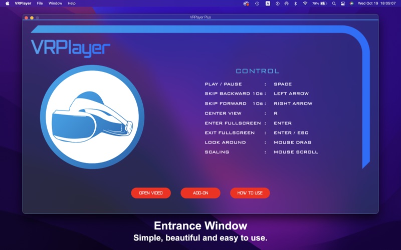 Captures d'écran de VRPlayer