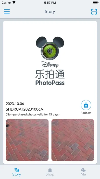 Tangkapan skrin Disney PhotoPass
