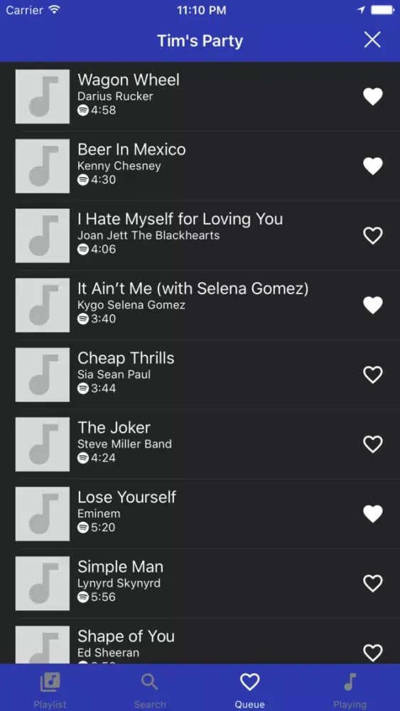 Tangkapan skrin rStream Mobile Jukebox