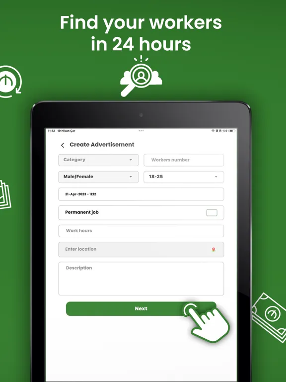 Rayza: Find job & daily jobs iPad  Screenshots