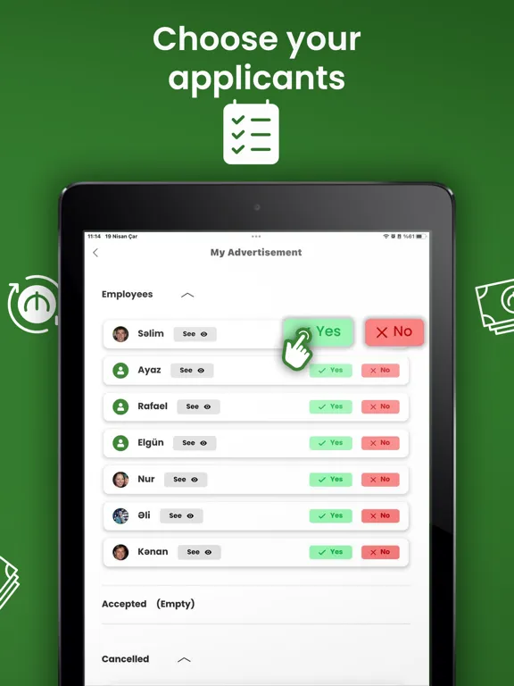 Rayza: Find job & daily jobs iPad  Screenshots