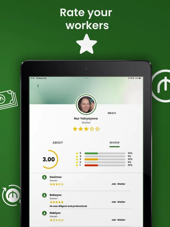 Rayza: Find job & daily jobs iPad  Screenshots