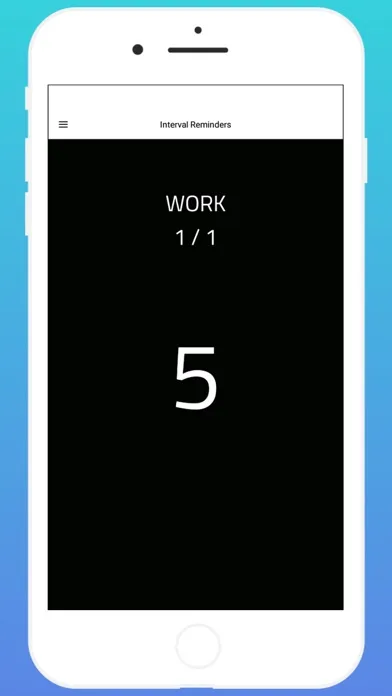 Interval Timer App. Screenshots