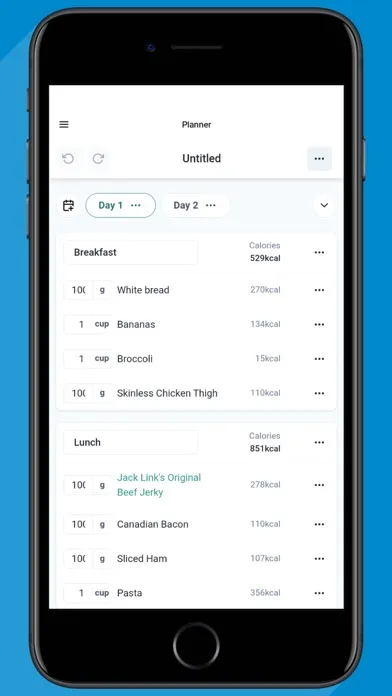 Meal Planner App. スクリーンショット
