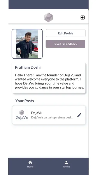 DejaVu: A Startup Refuge Screenshots