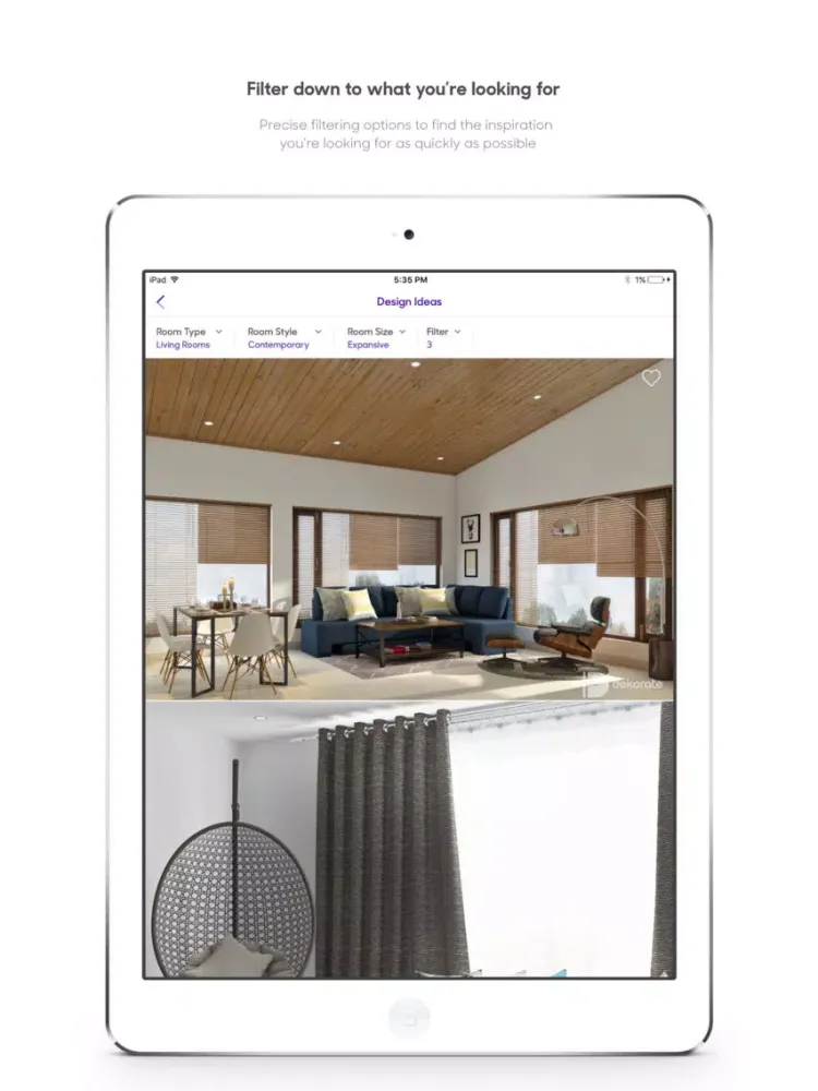 Captures d'écran de Dekorate Interior Design Ideas iPad 