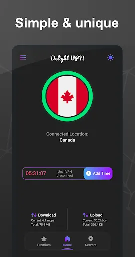 Скриншоты Delight VPN