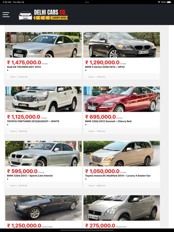 Screenshot di DelhiCarz - Buy Sell Used Cars iPad 